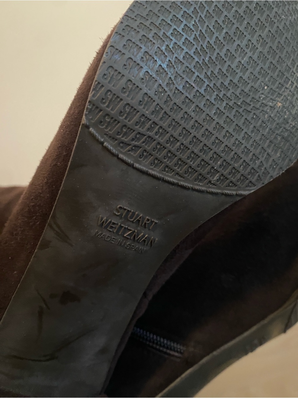 Stuart Weitzman - Over the Knee Brown Suede Boots Women’s 9 Made in Spain - Picture 8 of 10